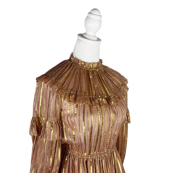 Ulla Johnson Averil Mini Dress 0 Pink Gold NEW - Picture 8 of 13